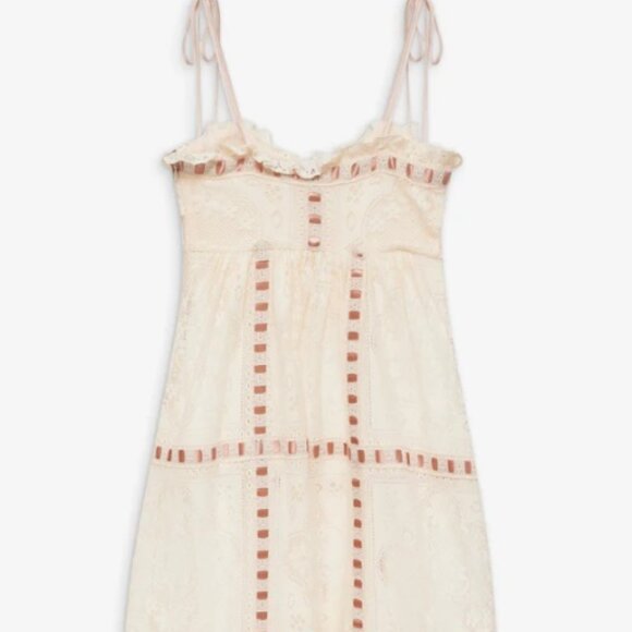 For Love And Lemons Charlotte White and Cream Maxi Dress - Picture 2 of 11